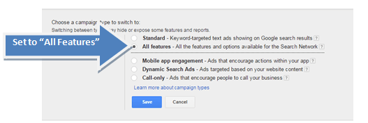 AdWords Campaign Settings